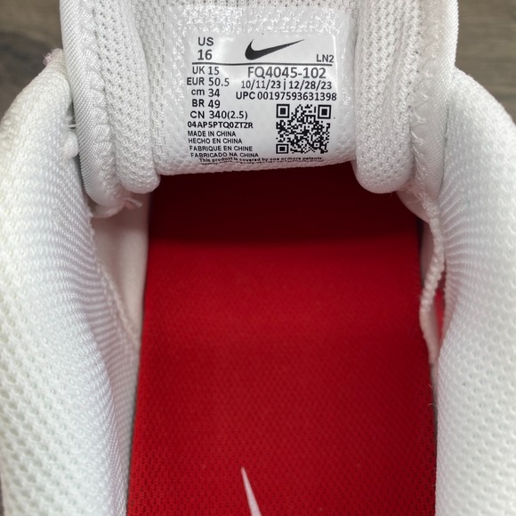 Nike Vapor Edge Speed 360 2 TB Football Cleats Mens Size 16 White Red FQ4045-102 main image 15